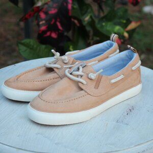 NWOT Cat & Jack Boys’ Boat Shoes - Tan Suede Style (Size 13)